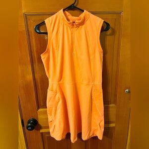 Sleeveless Orange Dress